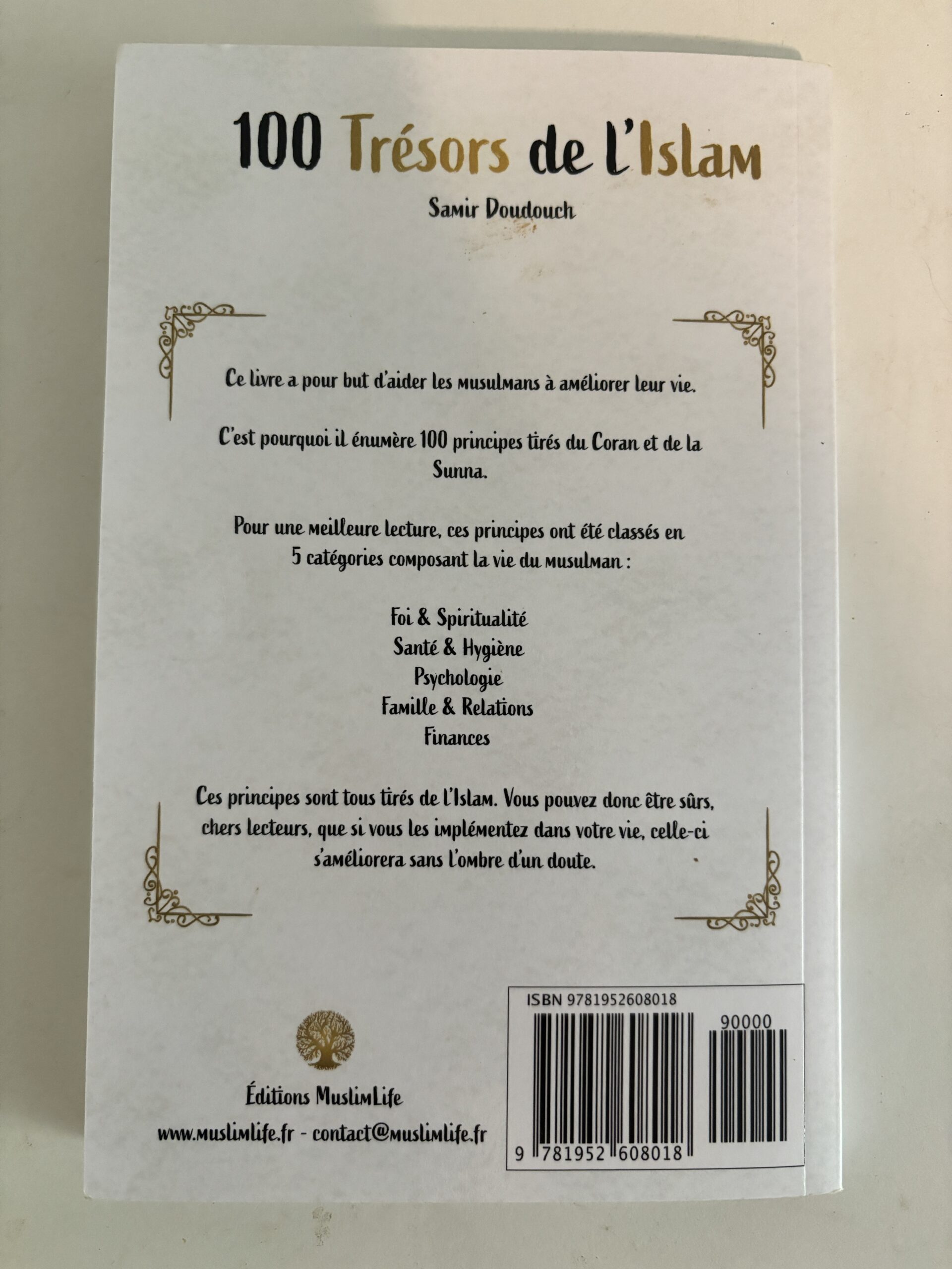 résumé 100 trésors de l'islam - livre islam - librairie musulmane avignon