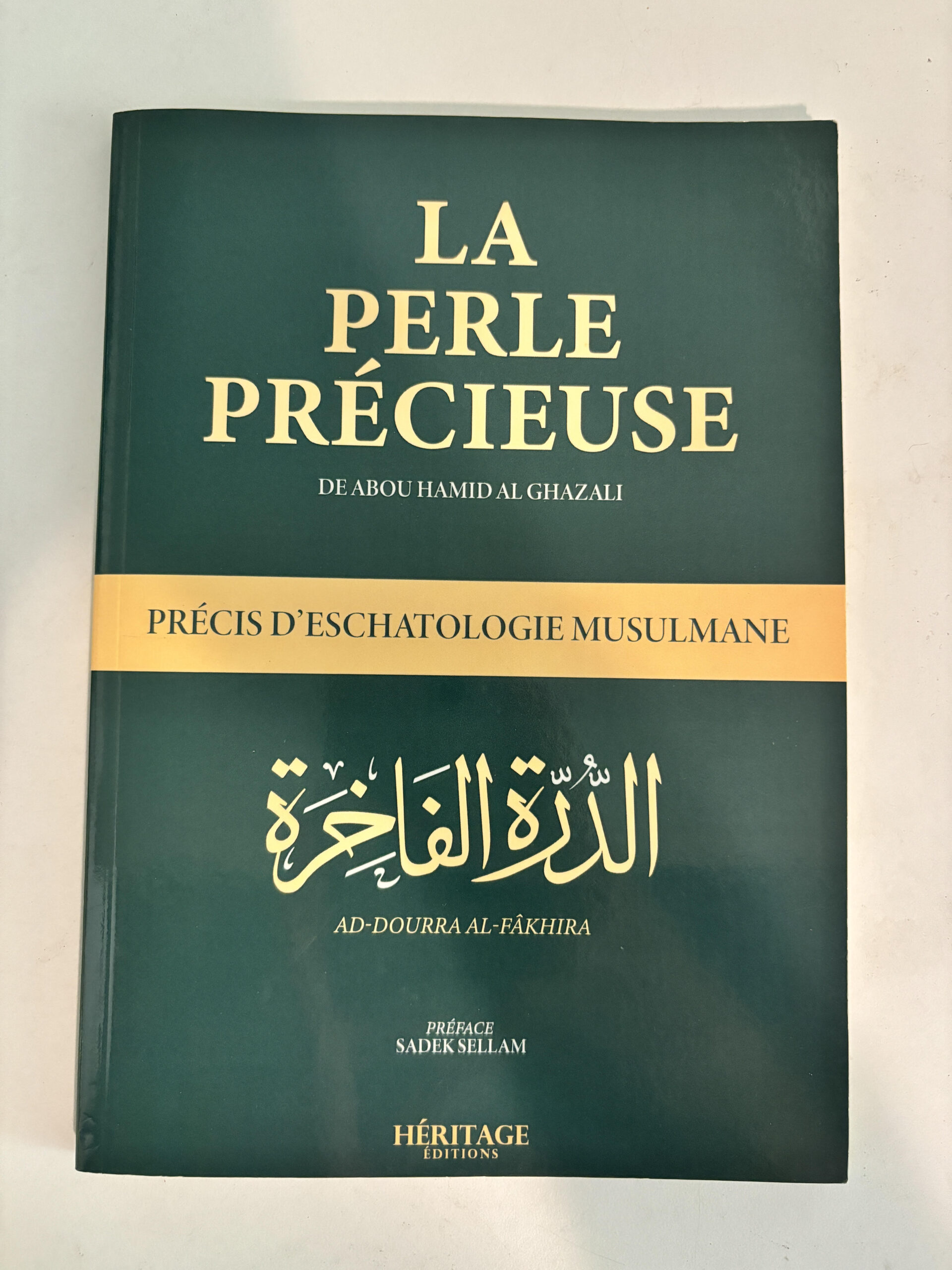 couverture la perle précieuse abou Hamid al ghazali livre islam eschatologie