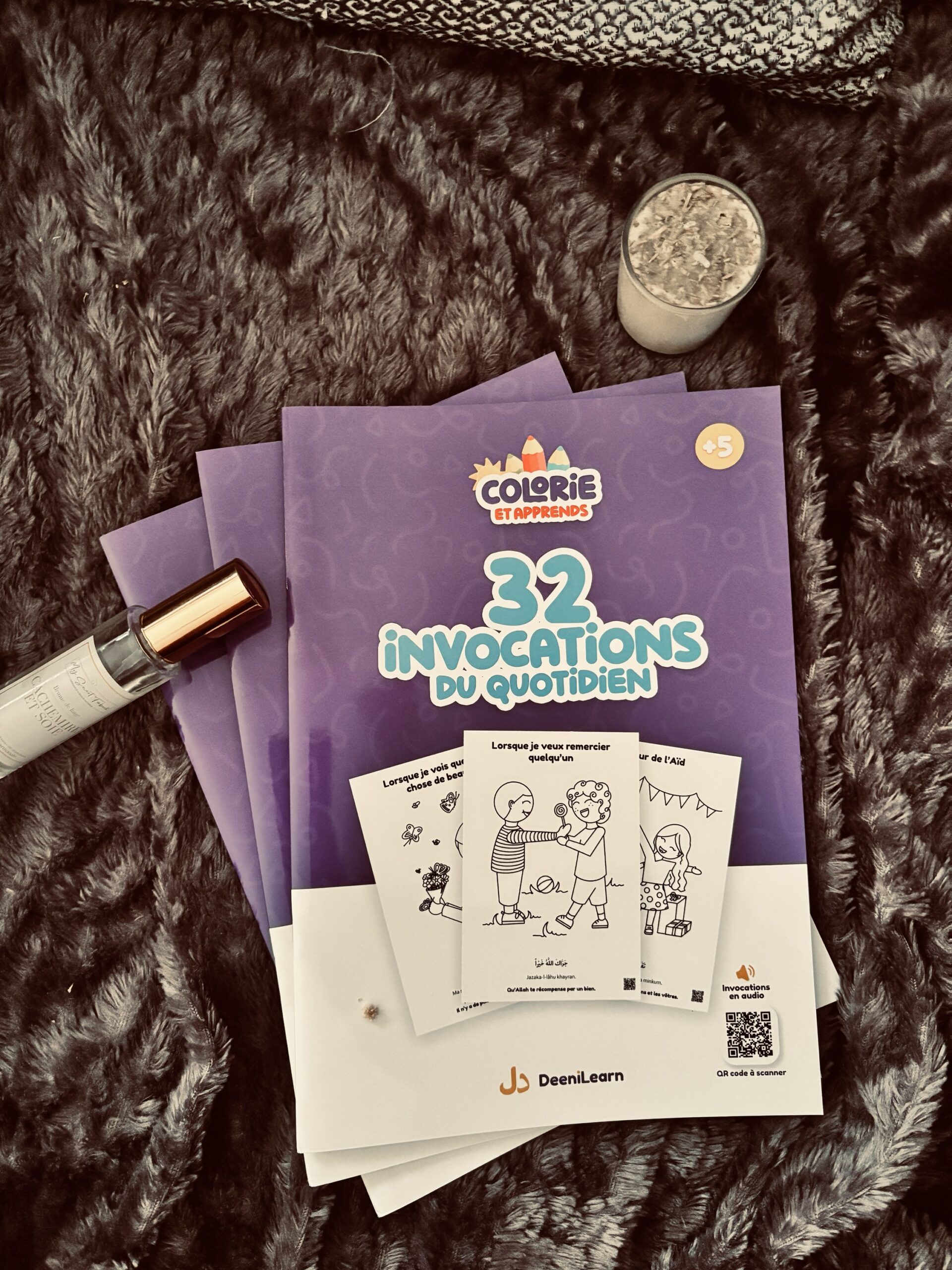 32 Invocations du quotidien - Livre coloriage + Audio inclus - Deenilearn