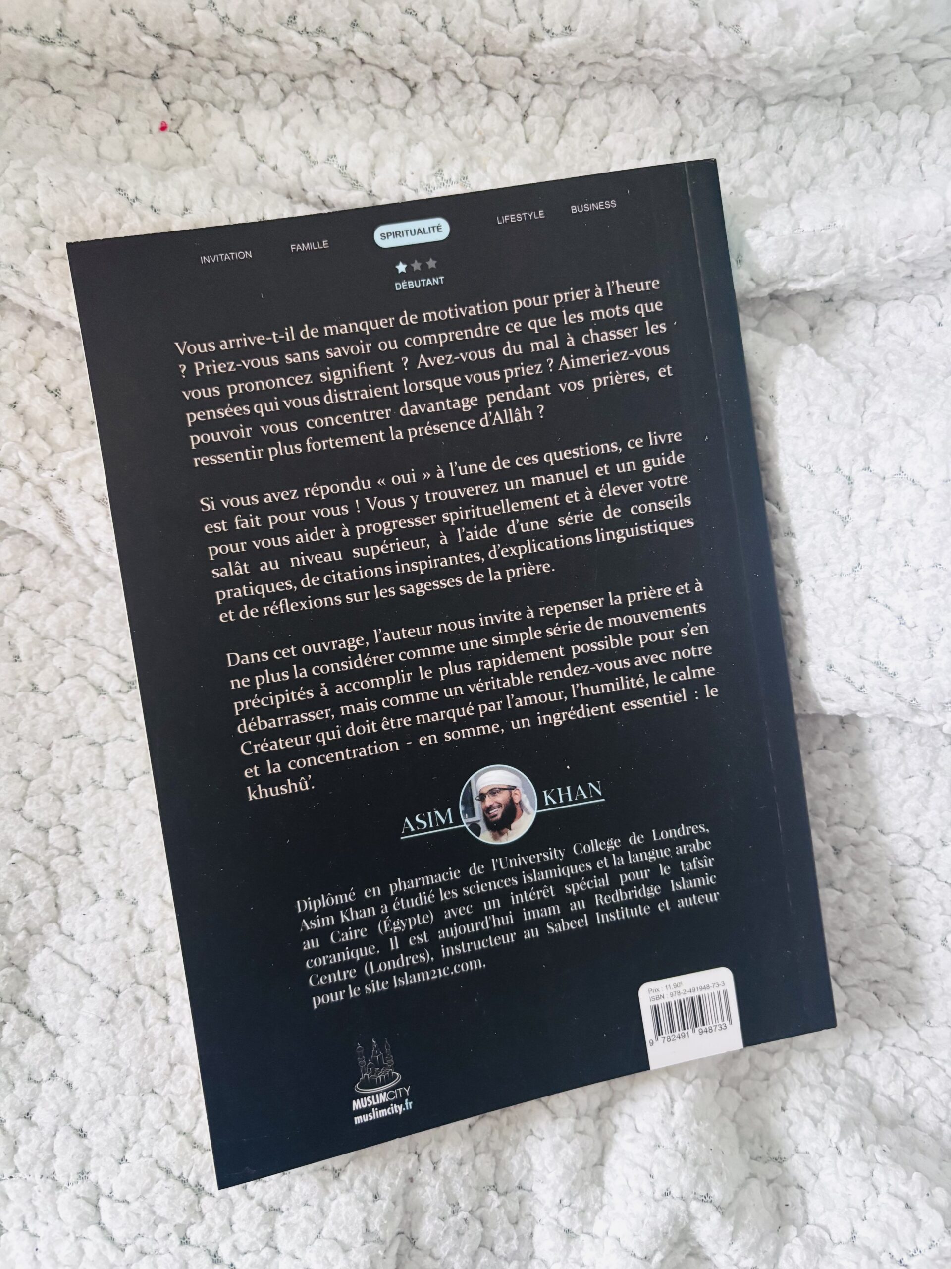 mulimcity asim khan donne vie à ta prière dans la librairie musulmane en ligne Sakin
